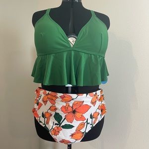 Plus size two piece swimsuit